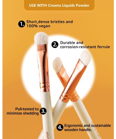 Eyeshadow Brush EIGSHOWBEAUTY Professional Eye Shadow Brush with Saikoho Goat Hair Premium Eye Makeup Brush For Blending Smudging Shading (E831) - Buy Online on GoSupps.com