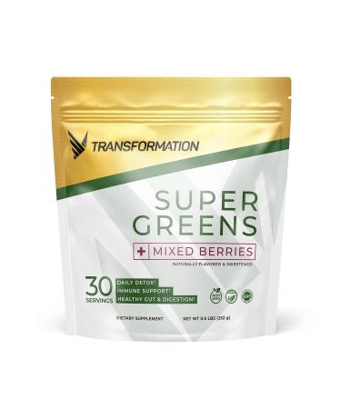 Super Greens Superfood Green Juice Powder - Immune & Energy Support | Made with Natural Ingredients | Detoxifying & Alkalizing Minerals - Spirulina, Chlorella, Wheatgrass, Spinach, Alfalfa & More (1) 5.7 Ounce (Pack of 1)