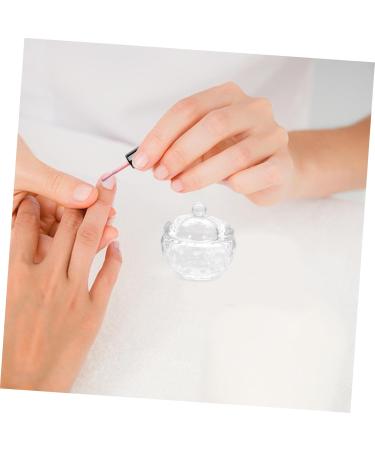 PRETYZOOM Glass Jar Wedding Decor Manicure Nail Dish Cup Dappen Dish Acrylic Nail Tools Nail Art Liquid Holder Nail Dish Bowl with Lids Nail Cups with Lids Nail Powder Glass Candy - Buy Online on GoSupps.com