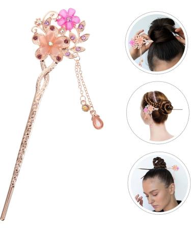 Mikinona vintage hair stick classical modeling bun China hair claw clips Hair up Miss Opal Chopsticks flowers women's the flowers hair sticks for buns flower tassel hairpin - Buy Online on GoSupps.com
