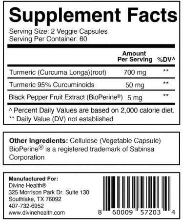 Dr. Colbert's High Potency Turmeric with Bioperine - Premium Quality Supplement - Buy Online on GoSupps.com