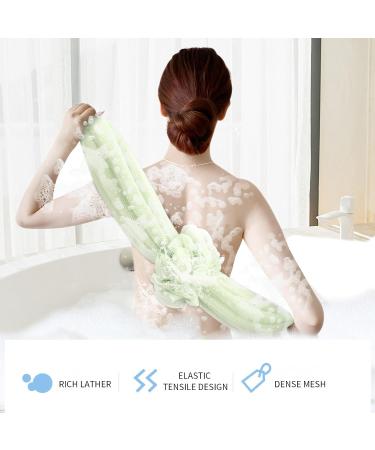 Toplive Bath Shower Loofah Sponge 2Pcs Set - Exfoliating Back Scrubber for Men and Women, Navy+Green - Buy Online on GoSupps.com