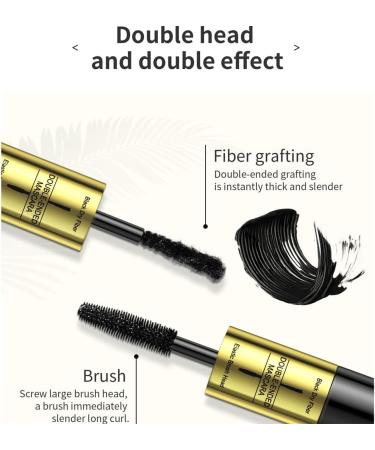 2 in 1 Fiber Eyelash Mascara Exhausting Mascara with Black Mascara for Longer Lasting Waterproof Wear Without Staples 1 Brush Head is Fiber Grafting(1 pcs) - Buy Online on GoSupps.com