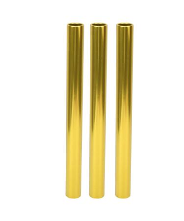 VGEBY Relay Batons, 3Pcs Aluminum Alloy Track & Field Track Batons for for Athletes Students Office Clark Outdoor Field Race Gold