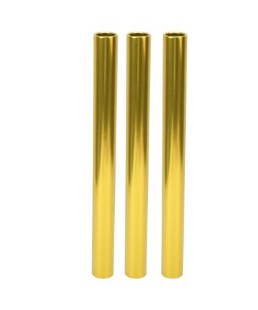 Relay Baton, 3Pcs Aluminum Alloy Electroplating Relay Batons Track and Field Sprint Match Batons for Outdoor Running Field Race Sports Relay Events, Gold