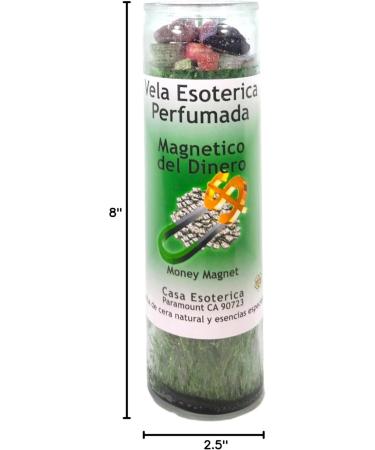 Money Magnet Palm Wax Candle - Green Spiritual Intention Spell for Abundance | Vela CASA ESOTERICA PERFUMADA - Buy Online on GoSupps.com