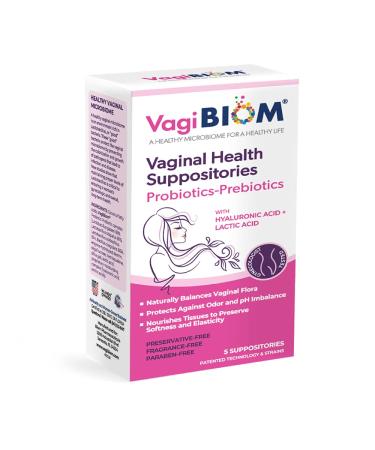 VagiBiom Lactobacillus Suppository: Microbiome Flora balance and Odor Control Regimen Balance and Nourishes Healthy Flora Paraben-Free Preservative-Free