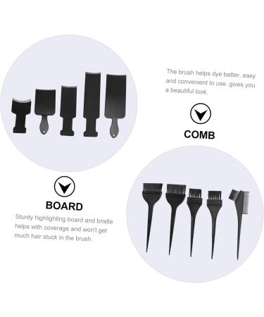 Set Hair Color Board Brush Hair Tint Kit Hair Coloring Kit Highlighting Board Hair Coloring Tool Hair Tint Board Hair Tint Brush Hair Tint Tool Suite Plastic Hair Dye 35x8cm black - Buy Online on GoSupps.com