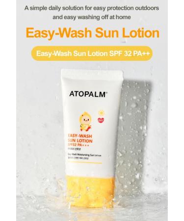 Buy Easy-Wash Sun Lotion SPF32 PA+++ - Non-Sticky Moisturizing Korean Mineral Sunscreen - 60ml | Fast International Shipping - Buy Online on GoSupps.com
