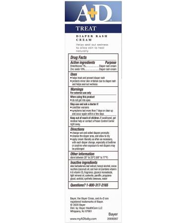 A+D Zinc Oxide Diaper Rash Cream with Aloe 4 oz - Pack of 3 | Soothing Diaper Rash Relief - Buy Online on GoSupps.com