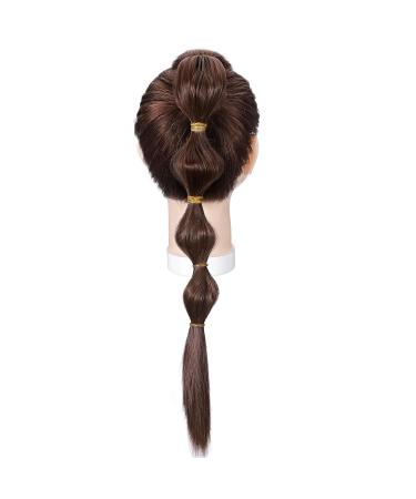 Ponytail Extension - Bubble Ponytail Brooch Hair Piece with Clip | 18 (45cm) 90g Realistic Hair in White & Brown - International Shipping Available - Buy Online on GoSupps.com