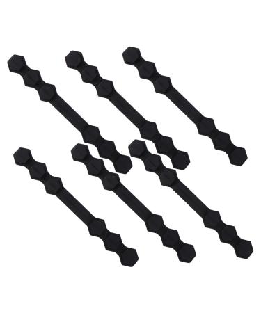 20 pieces of masking hook black earrings black lanyard silicone earrings facial ear mouth cover lactal strap ear extension belt mask extension 14.7x1.9cmx2pcs