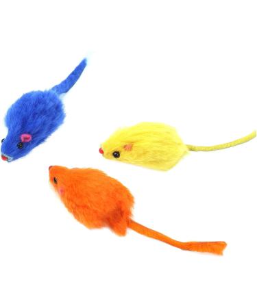 AKlamater Cat Toy Mouse 12 Pcs Catnip Toys Mixed Fake Rainbow Mice Toys for Indoor Cats Cat Scratch Mouse Pet Cat Toys (Random Color) - Buy Online on GoSupps.com
