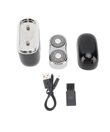 Electric Beard Clipper Washable Rechargeable Trimmer IPX6 Waterproof Compact Portable Powerful Shaving Dormitory Travel (Black)