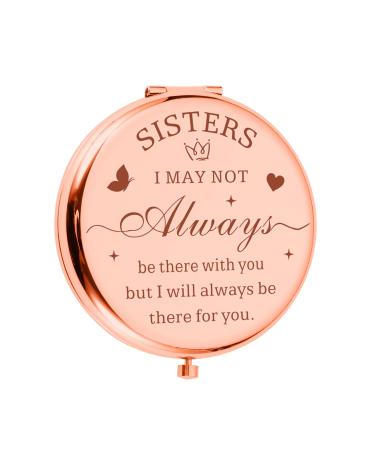 Sister Gifts from Sisters Compact Mirror to My Sister Birthday Christmas Graduation Gifts for Women Her Brother to Little Big Sister Best Friend Friendship Secret Sister Niece Valentines Wedding Bride