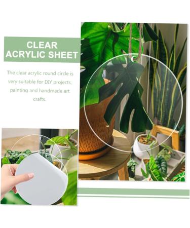 Abaodam 100 Pcs Acrylic Round Sheet Cake Pan Acrylic Blanks Acrylic Board Clear Desktop Material - Buy Online on GoSupps.com