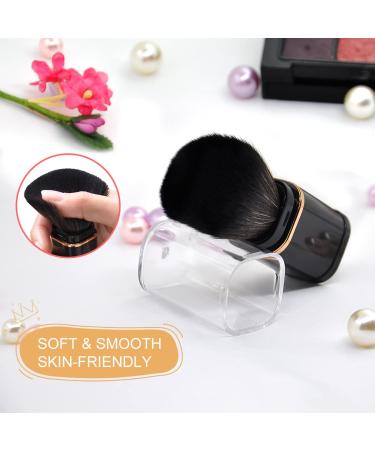 Travel Size Retractable Kabuki Brush with Cover - Portable Mini Face Makeup Brush for Flawless Powder and Blush On The Go - Buy Online on GoSupps.com