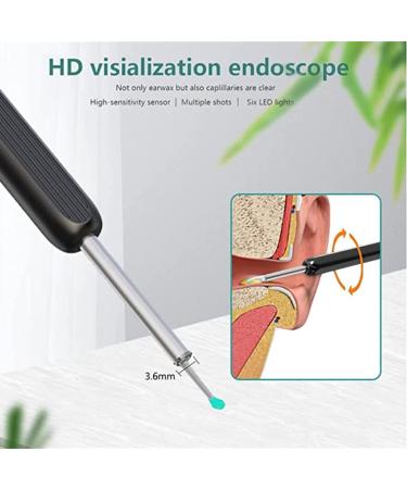 Earwax Removal Kit with Otoscope 1080P | Silicone Ear Scoop Vacuum Cleaner Tool with LED Light | Smart Visual Ear Sticks | Health Care Ear Cleaner for Adults and Kids - White - Buy Online on GoSupps.com