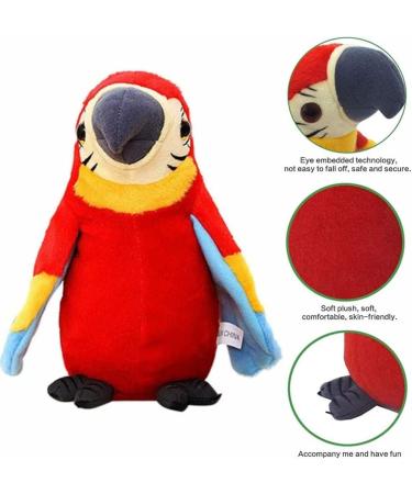iNszkoos Talking Parrot Toy - Electronic Mimicry Pet Plush for Kids | Educational Learning Tool | Funny Gift | Red - Buy Online on GoSupps.com