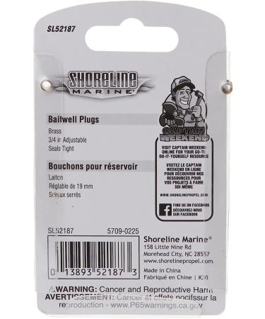Shoreline Marine Brass 3/4 Inch Baitwell Plug - Pack of 2 - Buy Online on GoSupps.com