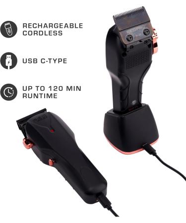 RED Pro Professional Cordless Hair Clipper for Men - Electric Rechargeable with 150 Min Battery Life & 6 Guide Combs - Ideal for Barbers & Stylists (Matte Black - Buy Online on GoSupps.com