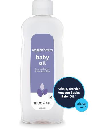 Amazon Basics Baby Oil Lavender Scented 14 Fl Oz 4-Pack - 4-Pack (Previously Solimo) - 56 Fl Oz Total - Buy Online on GoSupps.com