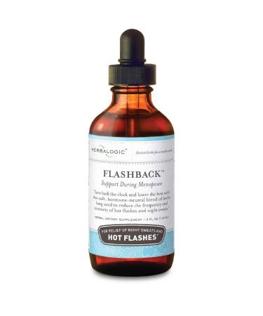 Herbalogic - Flashback Liquid Herb Drops - Natural Relief for Menopausal Hot Flashes Night Sweats Sleeplessness Irritability & Mood Swings - 4 Fl. Oz.
