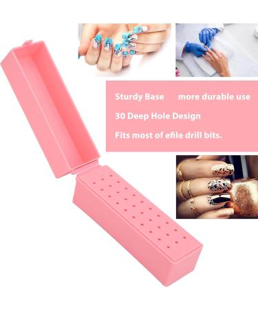 30 Holes Nail Drill Bits Holder Manicure Tools Nails Display Organizer Container Dustproof Acrylic Cover Space Saving Nail Grinding Bits Container For Home Use Nail Salon - Buy Online on GoSupps.com