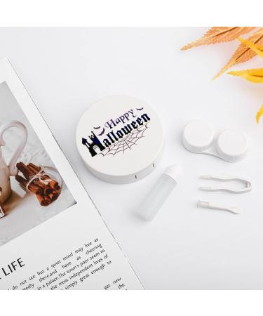 Bagea-Ka Halloween Castle Spider Web Contact Lens Case Kit with Mirror Tweezers & Solution Bottle - Ideal for Travel & Home Eye Care - Buy Online on GoSupps.com