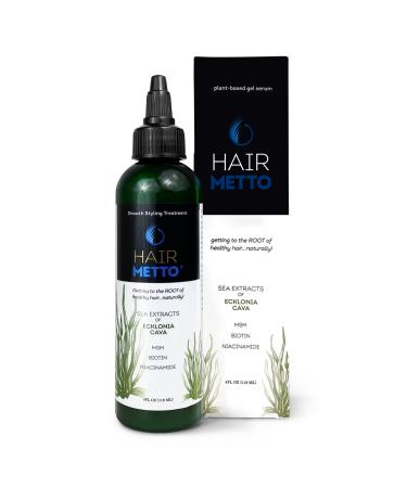 HAIRMETTO Topical Ecklonia Cava Scalp Treatment for Hair Regrowth Oil-free Flexible-hold Styling Gel with MSM Niacinamide and Biotin 4 oz bottle Solid