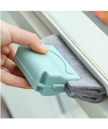 Cleaning Brush Window Grooves Cleaning Brush Household Cleaning Window Gaps Brush Door and Window Cleaning Tools for Apartment Home(Bluegreen) blue-green