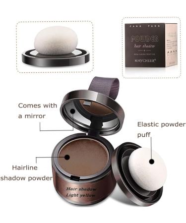 Instant Hairline Shadow Powder - Cover Grey Roots, Eyebrows & Beard Line - Windproof & Sweatproof Root Dye for Men and Women - Light Yellow - Buy Online on GoSupps.com