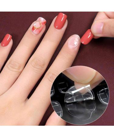 10 Sheet Nail Glue Stickers - Clear Double-Sided Gel Adhesive for Fake Nails | Self-Adhesive Tapping Tips for Women - Buy Online on GoSupps.com