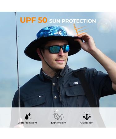 KastKing Men's Unique Pattern Fishing Hat | Sun Protection Boonie Hat | Adjustable & Breathable Beach Hat - Calypso Pattern - Buy Online on GoSupps.com