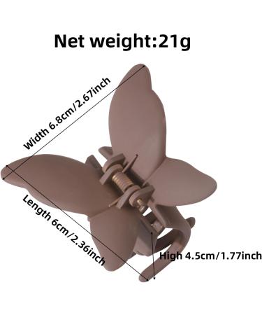 6 PCS Butterfly Hair Claw Clip Matte Claw Clips for Thin Hair Cute Jaw Clips for Long Curly Hair Medium Strong Hold Butterfly Hair Clamps Beautiful Hair Clips Hair Accessories for Girls and Women - Buy Online on GoSupps.com