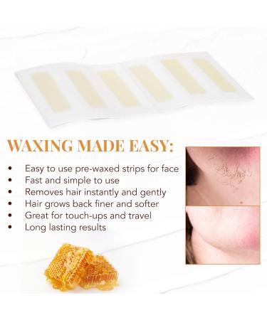 GiGi Face Hair Removal Strips | Pre-Waxed with All-Purpose Honee Formula | 12 Strips - Buy Online on GoSupps.com