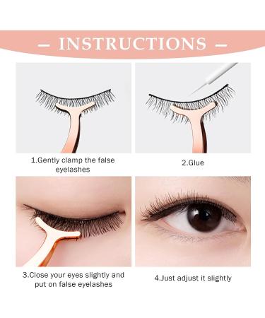 WLLHYF Rose Gold Eyelash Applicator Tool for Easy Fake Lash Application and Removal - Buy Online on GoSupps.com