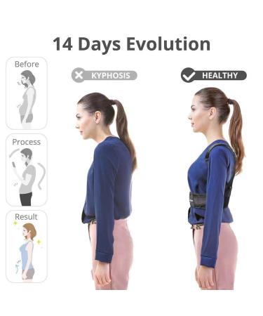 Posture Corrector for Men & Women - Adjustable Upper Back Brace for Pain Relief | Improve Posture & Comfort (L: 28-40in - Buy Online on GoSupps.com
