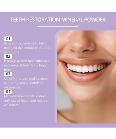 Purple Brightening Tooth Powder - Gently Cleans Surfaces Restores Tooth Luster Reduces Gum Discomfort Eliminates Bad Breath And Provides Long-lasting Freshness.(4pcs) 1 Count (Pack of 1) - Buy Online on GoSupps.com