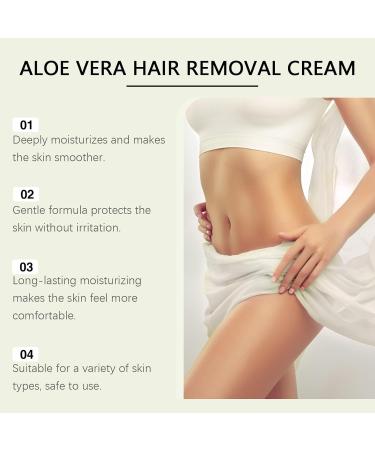 Rubu22a Aloe Vera Hair Removal Cream for intimate and body as a powder without pain and irritation for smooth skin for bikini zone legs arms and armpits gentle facial formula for all skin types 1 - Buy Online on GoSupps.com