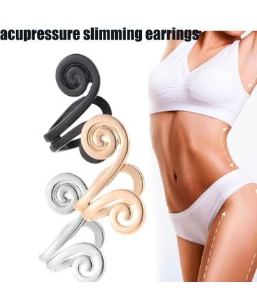 Buy CZQIKEDA Acupressure Slimming Earrings - Weight Loss Earplugs for Men & Women | Lymph-Detox Non-Penetrating Silver Ear Clips - Buy Online on GoSupps.com