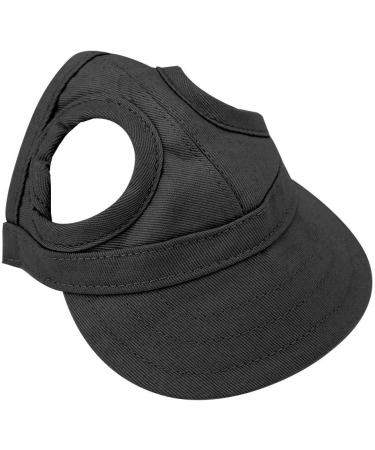 Eisable Pet Dog Baseball Cap - Sun Protection Hat with Ear Holes | Sporty Visor Design (S-Black) - Buy Online on GoSupps.com
