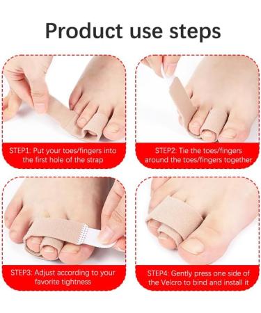 Chodofo Toe Separator Hallux & Hammer Toe Correction Strap - Rubber & Fabric Wraps - Buy Online on GoSupps.com