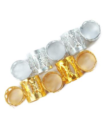 200 Pieces Dreadlock Jewelry - Adjustable Microring Pearl Hair Cuffs & Clips (Silver & Gold) for Braids & Dreadlocks - Buy Online on GoSupps.com