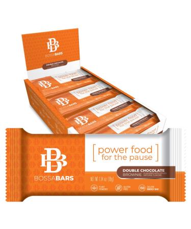Bossa Bars Menopause Energy Bars for Women, Double Chocolate Brownie, Plant Based, 7g of Protein, High Fiber, "Meno Middle" Support, Low Carb, 1g Added Sugar, Mini Meal or Snack, 1.34oz, 12 Pack (12 count) Double Chocolate Brownie 12 pack