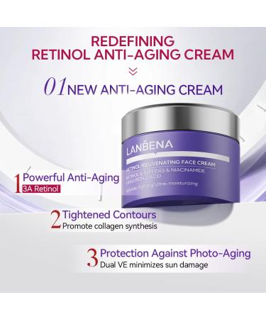 LANBENA Retinol Rejuvenating Face Cream 30g for Women and Men - Face Moisturizer with Brightening & Anti-Aging Effects Hydrating Formula for All Skin Tones 1 Fl Oz - Buy Online on GoSupps.com