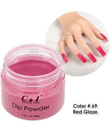 Dip Powder Color No.69 Red Glaze Red Color System Nail Gel Effect 1 oz - Buy Online on GoSupps.com