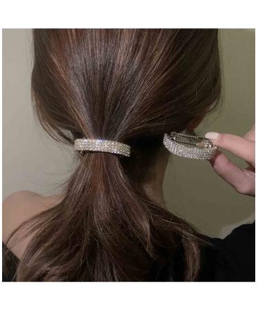 YHEAKNE BOHO crystal hairpise barrette geometric hair holder clip pin vintage hair clip dutt holder alloy hair clip decorative hair jewelry for women and girls gifts