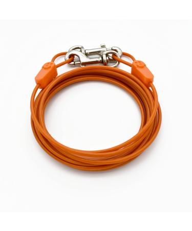 Intellileash 6.8 m long mooring cable for dogs- strong safe and durable dog tensioning belts for small dogs up to 40.8 kg- weather and wear-resistant galvanized aircraft cables for the 90 LB / 20 FT