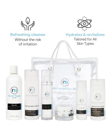 Rachel Moayer Perfecting Skincare Kit for Normal to Dry Skin Featuring Cleanser 2.5% Benzoyl Peroxide Scrub Vitamin C Serum 12% Face Cream 10% Acne Care Gel Recovery Acne Care & Anti Aging Set - Buy Online on GoSupps.com